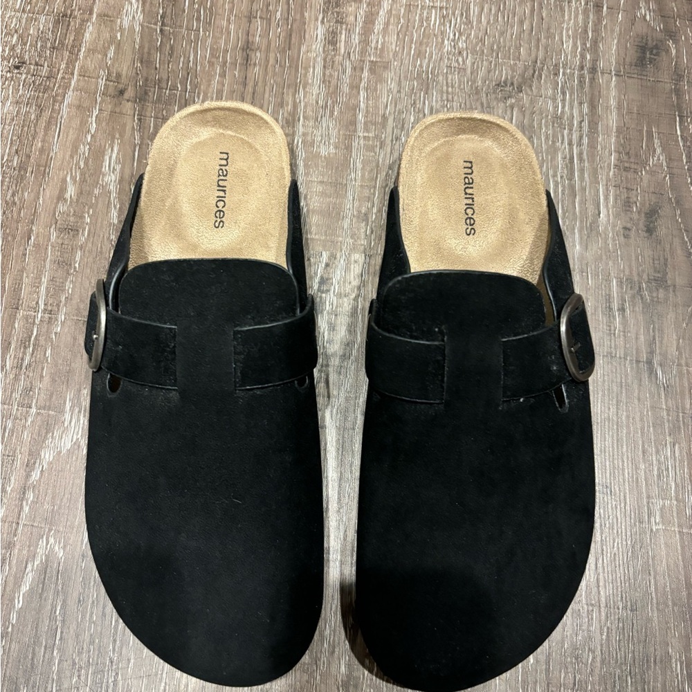 Maurices Black Slip-On Mules